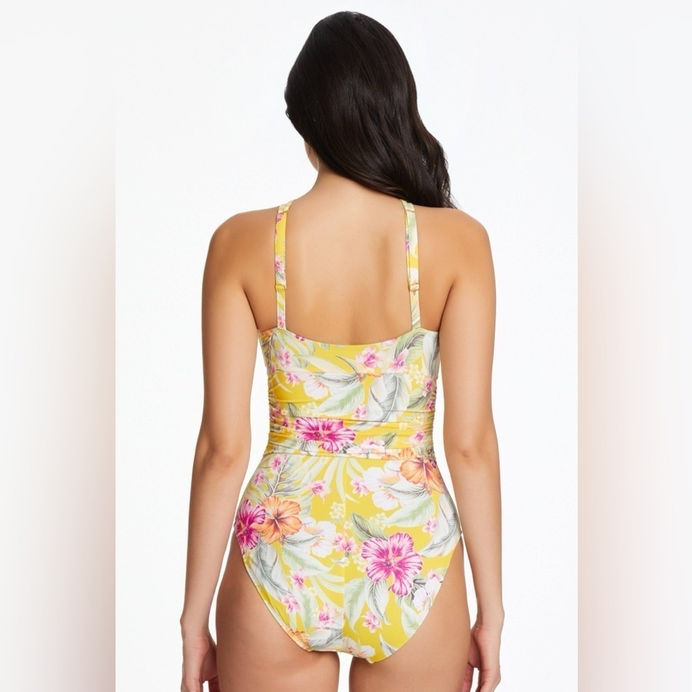 Bleu by Rod Beattie Paradiso High Neck Keyhole Mio One-Piece size 8 nwot - Picture 2 of 5